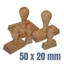 Holzstempel - 50x20 mm - 4 Zeilen